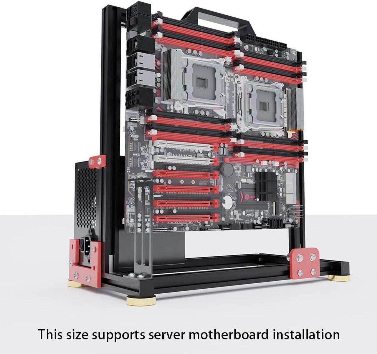 Alt view image 2 of 5 - DIY Aluminium Pc Open Case Computer Chassis Test Bench Support Water Cooling Support Server Chassis Support Itx Matx ATX Eatx (4.E-ATX)