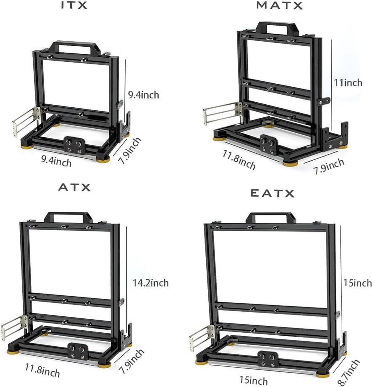 Alt view image 4 of 5 - DIY Aluminium Pc Open Case Computer Chassis Test Bench Support Water Cooling Support Server Chassis Support Itx Matx ATX Eatx (4.E-ATX)