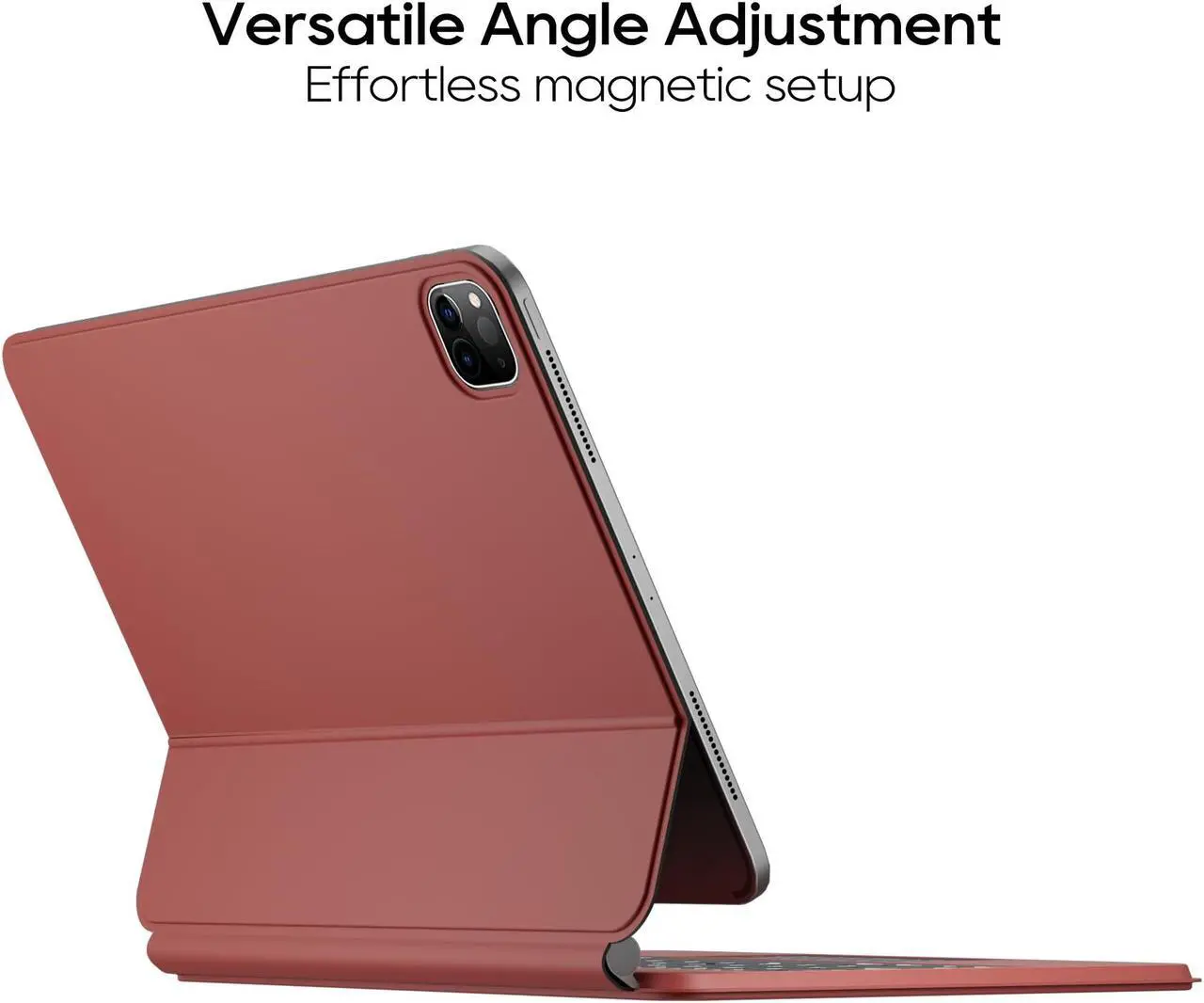 Alt view image 3 of 5 - edaiser Wireless Magic Keyboard Case for Apple iPad Air 11-inch M2 2024, iPad Pro 11-inch (4th/3rd/2nd/1st), iPad Air 5th 4th Generation; Smart Multi-Touch Trackpad, RGB Backlit, Red