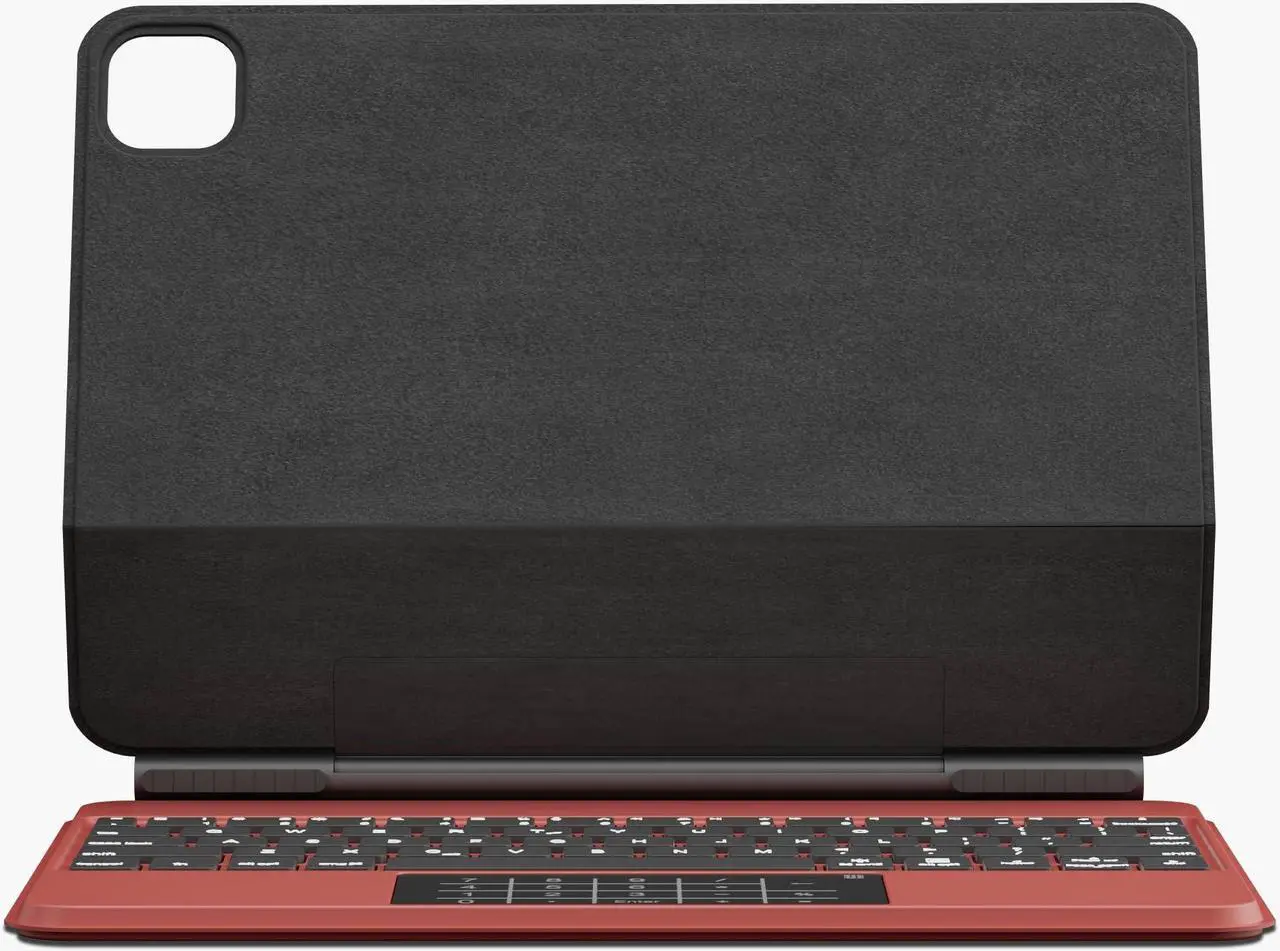 Alt view image 4 of 5 - edaiser Wireless Magic Keyboard Case for Apple iPad Air 11-inch M2 2024, iPad Pro 11-inch (4th/3rd/2nd/1st), iPad Air 5th 4th Generation; Smart Multi-Touch Trackpad, RGB Backlit, Red