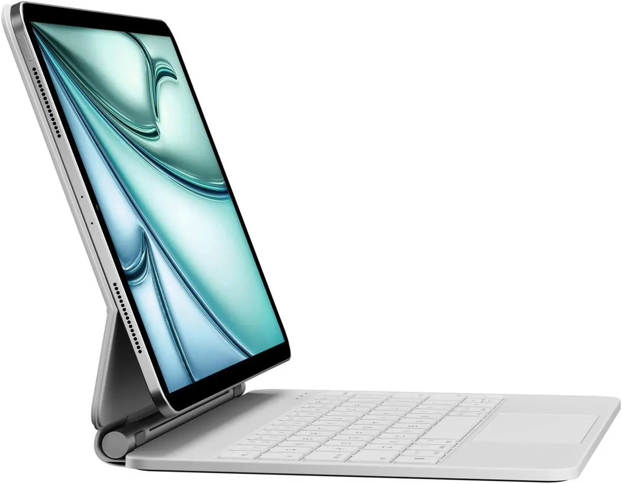 Alt view image 2 of 5 - edaiser Wireless Magic Keyboard Case for Apple iPad Pro 11-inch (M4) 2024: Smart Multi-Touch Trackpad, RGB Backlit, Off White