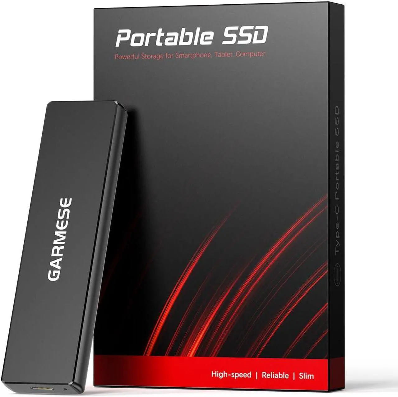 Main image of GARMESE External SSD 512GB Portable SSD Speed Up to 1000MB/s USB 3.2 Gen 2, External Solid State Drives with Type-C Cable, External Hard Drive for PC Mac Game Console