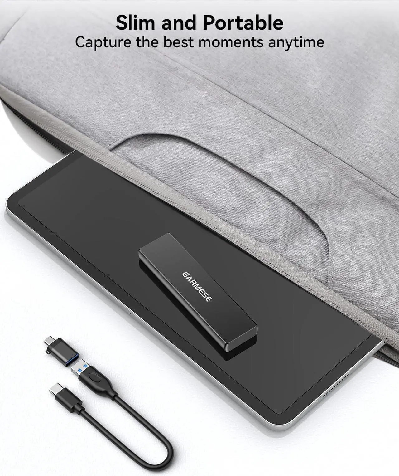 Alt view image 5 of 5 - GARMESE External SSD 512GB Portable SSD Speed Up to 1000MB/s USB 3.2 Gen 2, External Solid State Drives with Type-C Cable, External Hard Drive for PC Mac Game Console