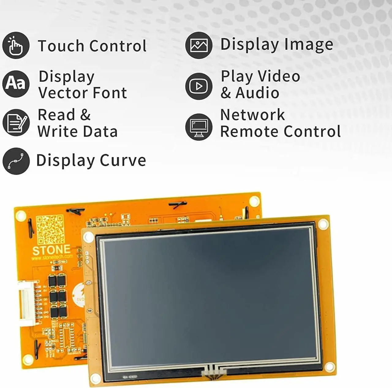 Alt view image 4 of 5 - 5 Inches HMI Smart TFT LCD Touch Screen Display Module 800 * 480 RS232/TTL UART Port with TFT Touch Screen and 1GHz CPU for Arduino R3/Mega2560 ESP32 8266 STM32