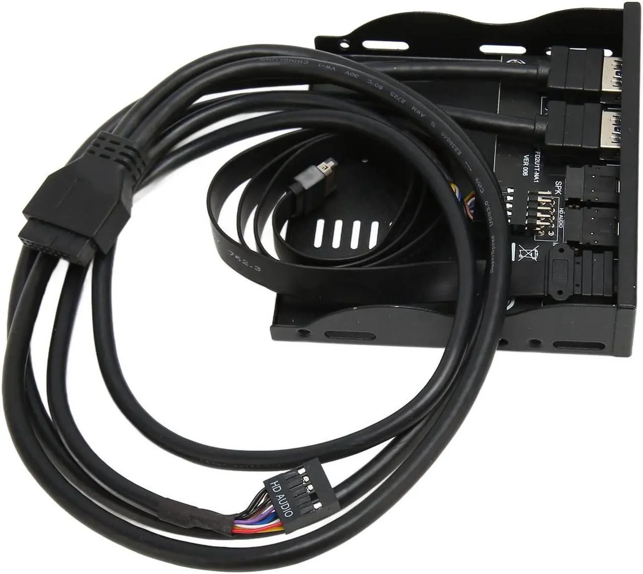 Alt view image 4 of 5 - 3.5 Inch Front Panel USB C Hub, 10Gbps USB3.2, with 20Pin 2 Port USB 3.0 Hub and 3.5mm Audio Interface, for Win7, 8, 10, 11