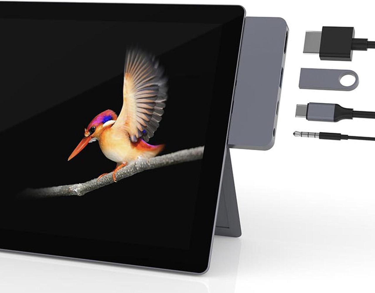 Alt view image 4 of 5 - HyperDrive 4-in-1 USB C Hub for Microsoft Surface Go Gen 1-4K30Hz HDMI Docking Station, USB-A, PD 60W USB C Docking Station, 3.5mm Audio Jack, Form-Fitting