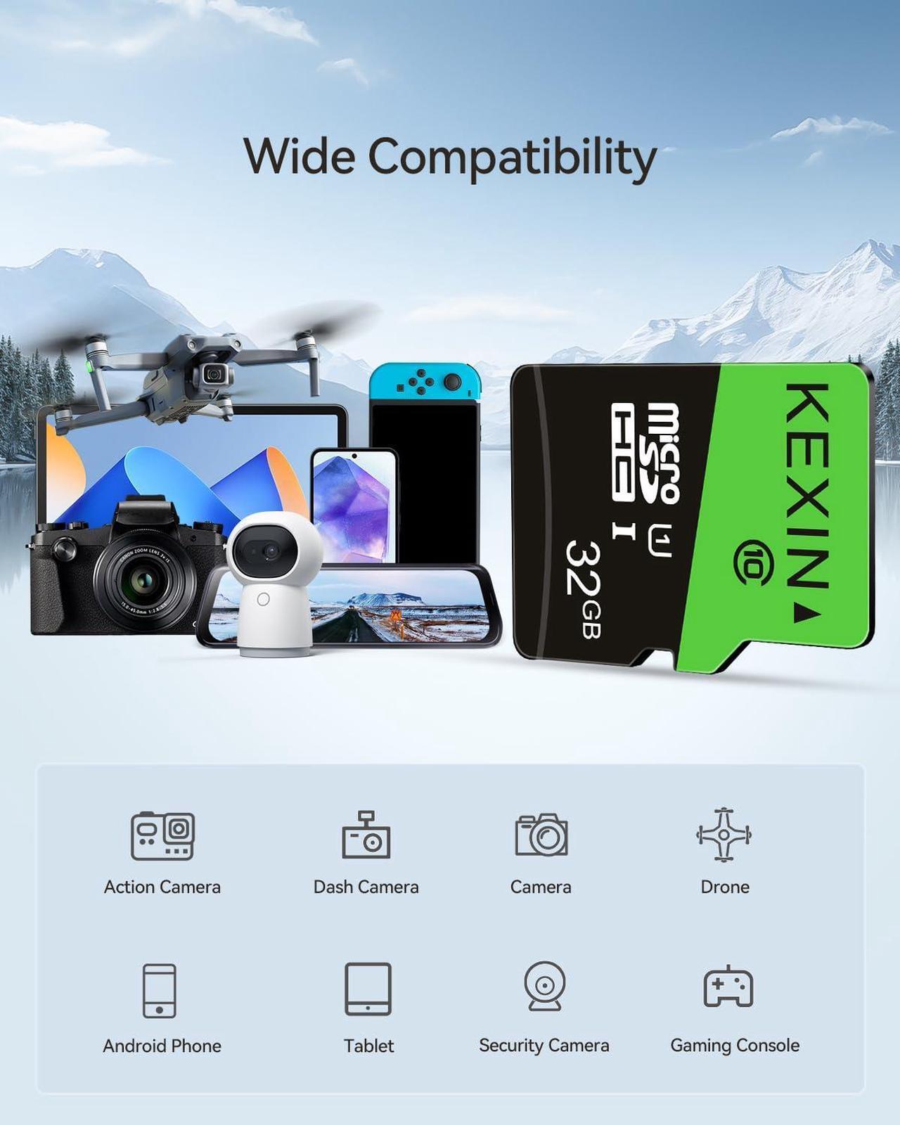 Alt view image 2 of 5 - KEXIN 32GB Micro SD Card 10 Pack 32 GB Class 10 Ultra Micro SDHC UHS-I Bulk Memory Card C10, U1, 10 Pack Bulk Micro SD Card