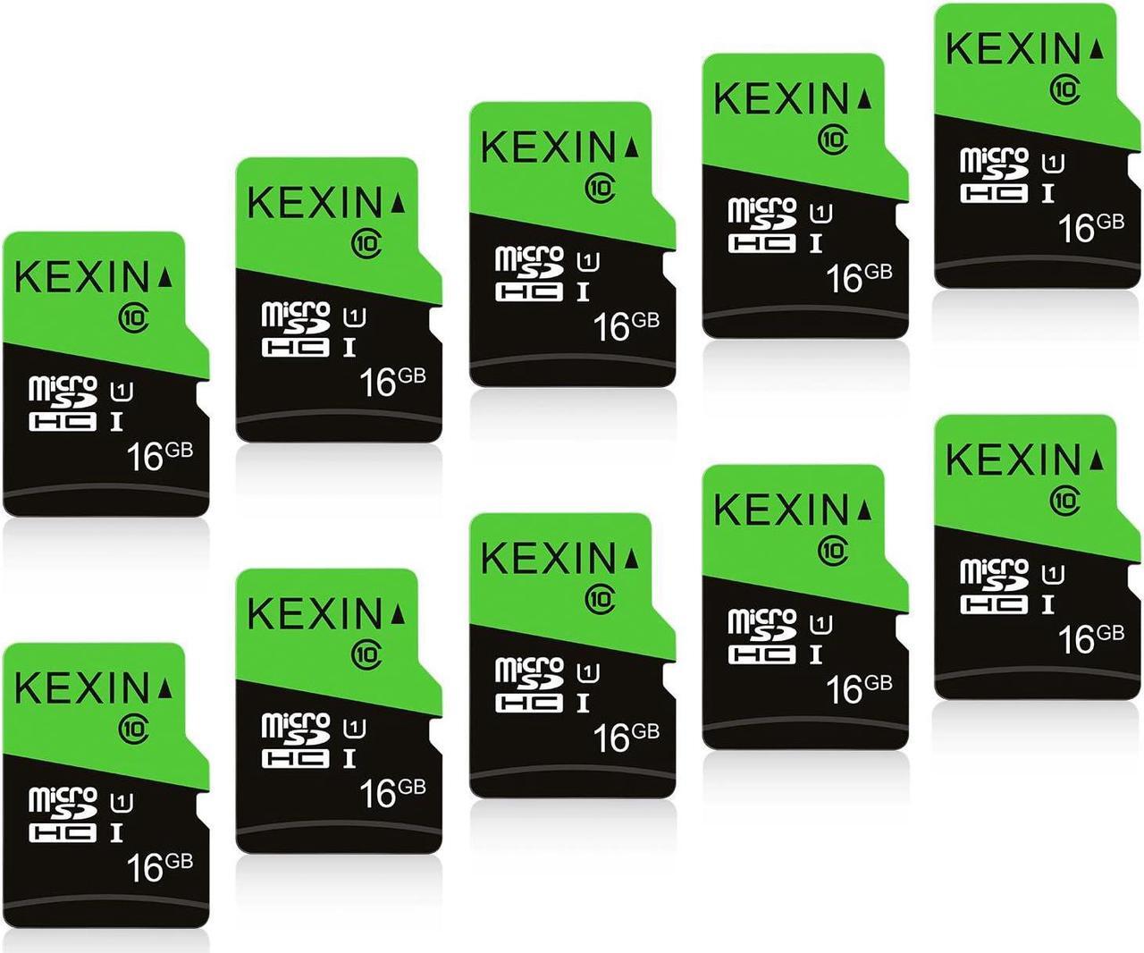 Main image of KEXIN 16GB Micro SD Card 10 Pack with SD Adapter microSDHC Memory Card UHS-I C10 U1 Micro SD Card Full HD High Speed TF Card for Smartphone Tablet Action Camera Dash Cam Drone Game Console