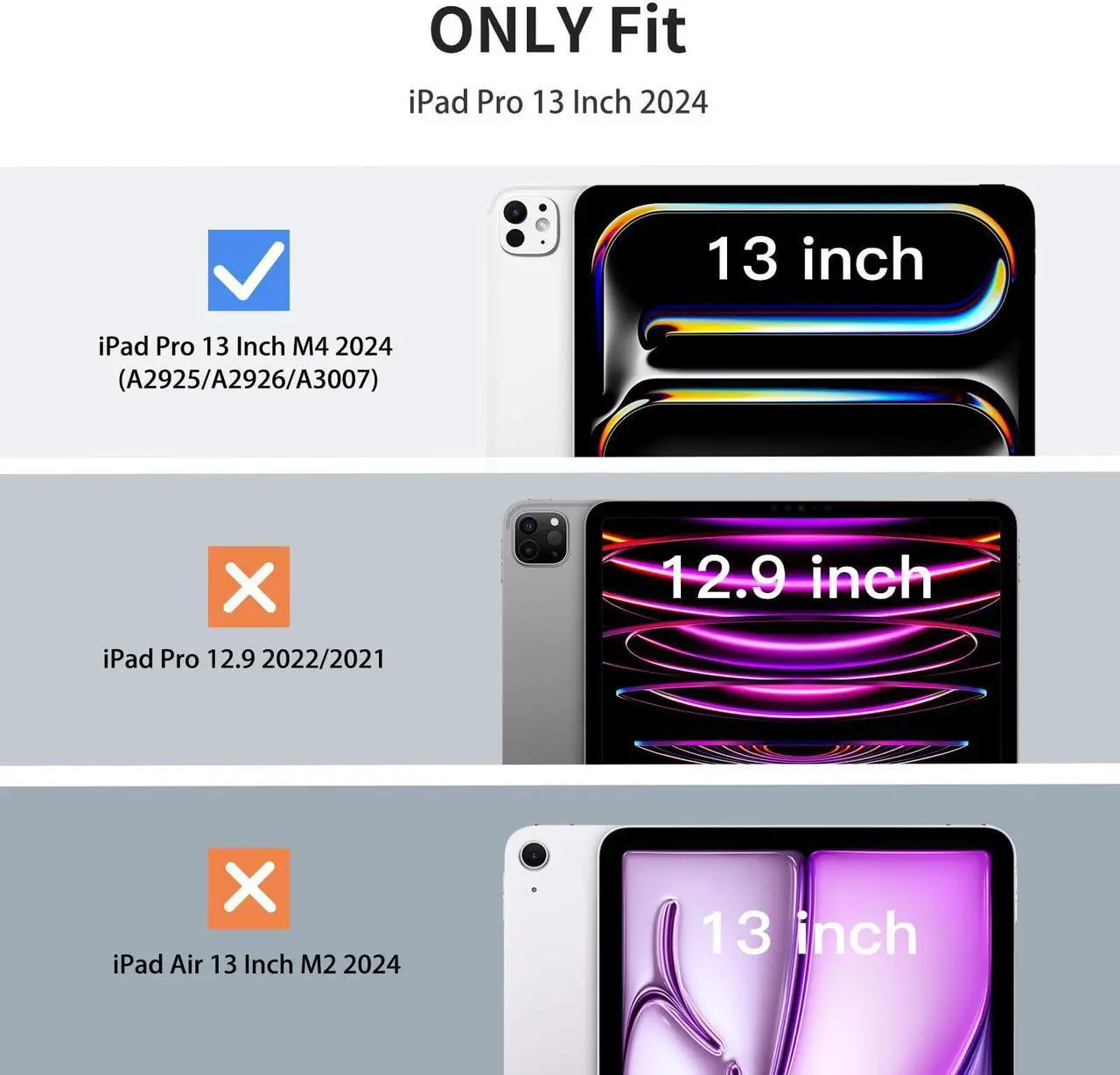 Alt view image 2 of 5 - TiMOVO Case for iPad Pro 13 Inch M4 (2024), Premium PU Leather Smart Folio Stand Cover with Pencil Holder - Auto Wake/Sleep and Multiple Viewing Angles, Black