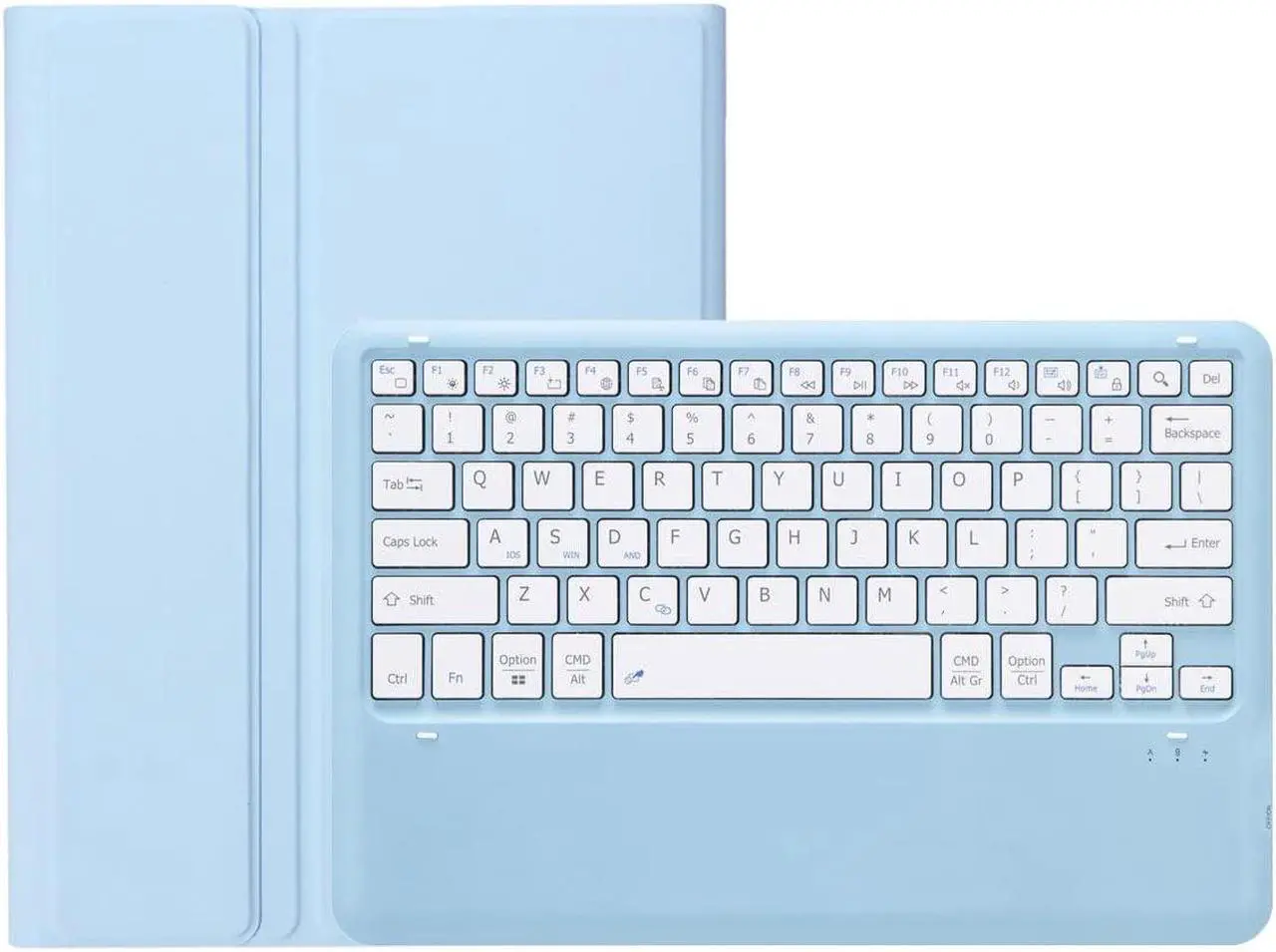 Alt view image 5 of 5 - KcoxdCn New iPad Pro 13 Inch 2024 Keyboard Case for iPad Pro 13 Inch Keyboard Case 2024 Model 7th Generation with Pencil Holder Mutil Angles Stand Cover Detachable Wireless Keyboard (Light Blue)