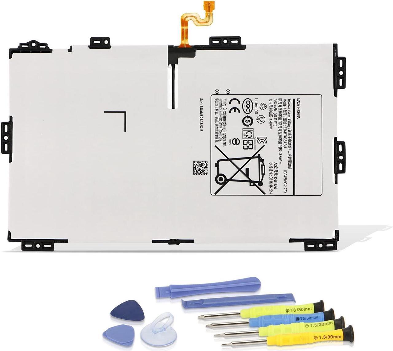 Main image of MULS EB-BT835ABE EB-BT835ABU GH43-04830A Tablet Battery Compatible with Samsung Galaxy Tab S4 10.5" SM-T830 (Wi-Fi) SM-T835 (LTE) Series Tablet Computer with Installation Tools 3.85V 7300mAh 28.11Wh