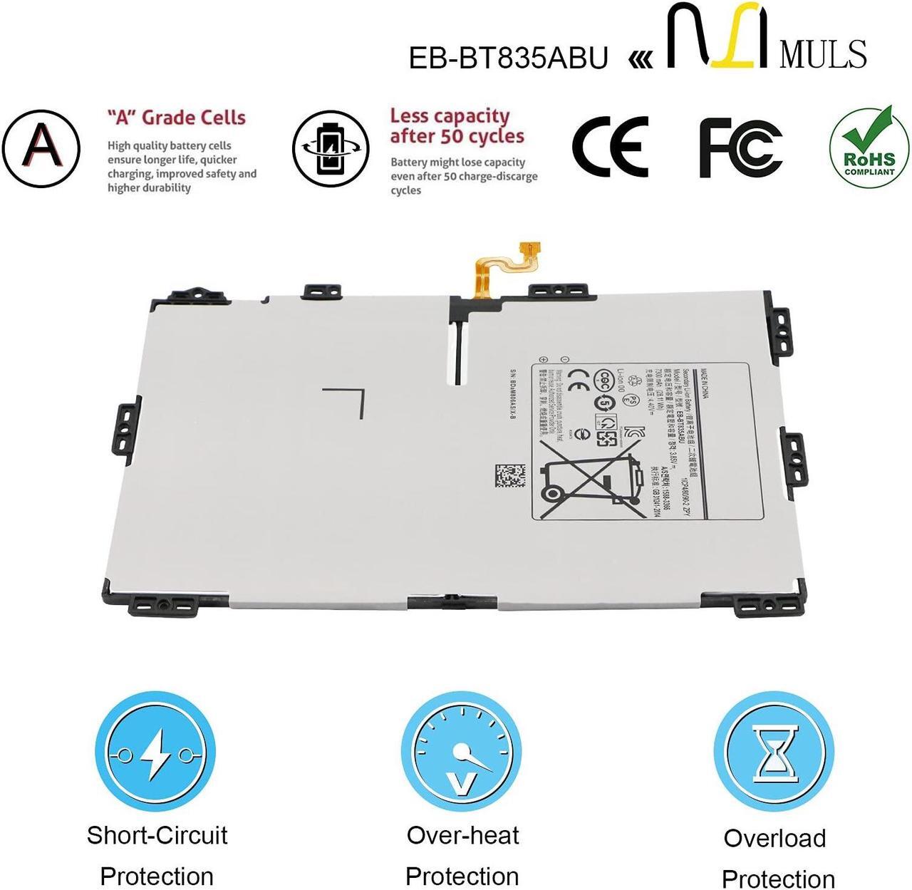 Alt view image 4 of 5 - MULS EB-BT835ABE EB-BT835ABU GH43-04830A Tablet Battery Compatible with Samsung Galaxy Tab S4 10.5" SM-T830 (Wi-Fi) SM-T835 (LTE) Series Tablet Computer with Installation Tools 3.85V 7300mAh 28.11Wh