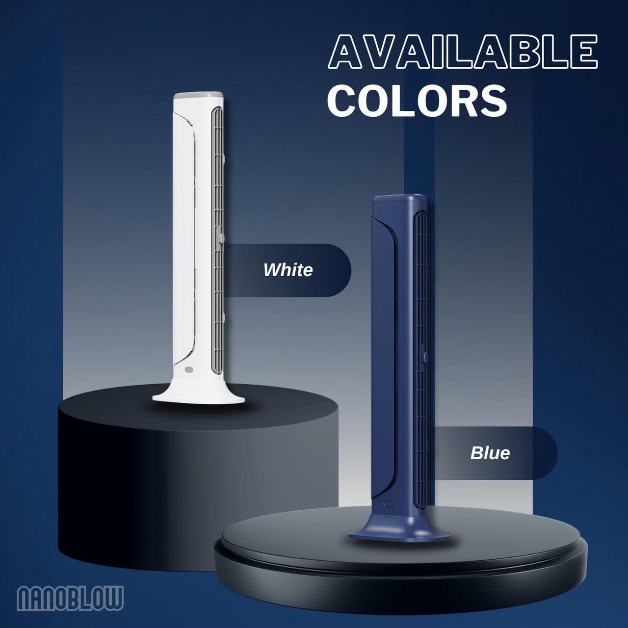Alt view image 2 of 4 - Nanoblow Clip on computer fan for laptop and desktop monitors - Blue