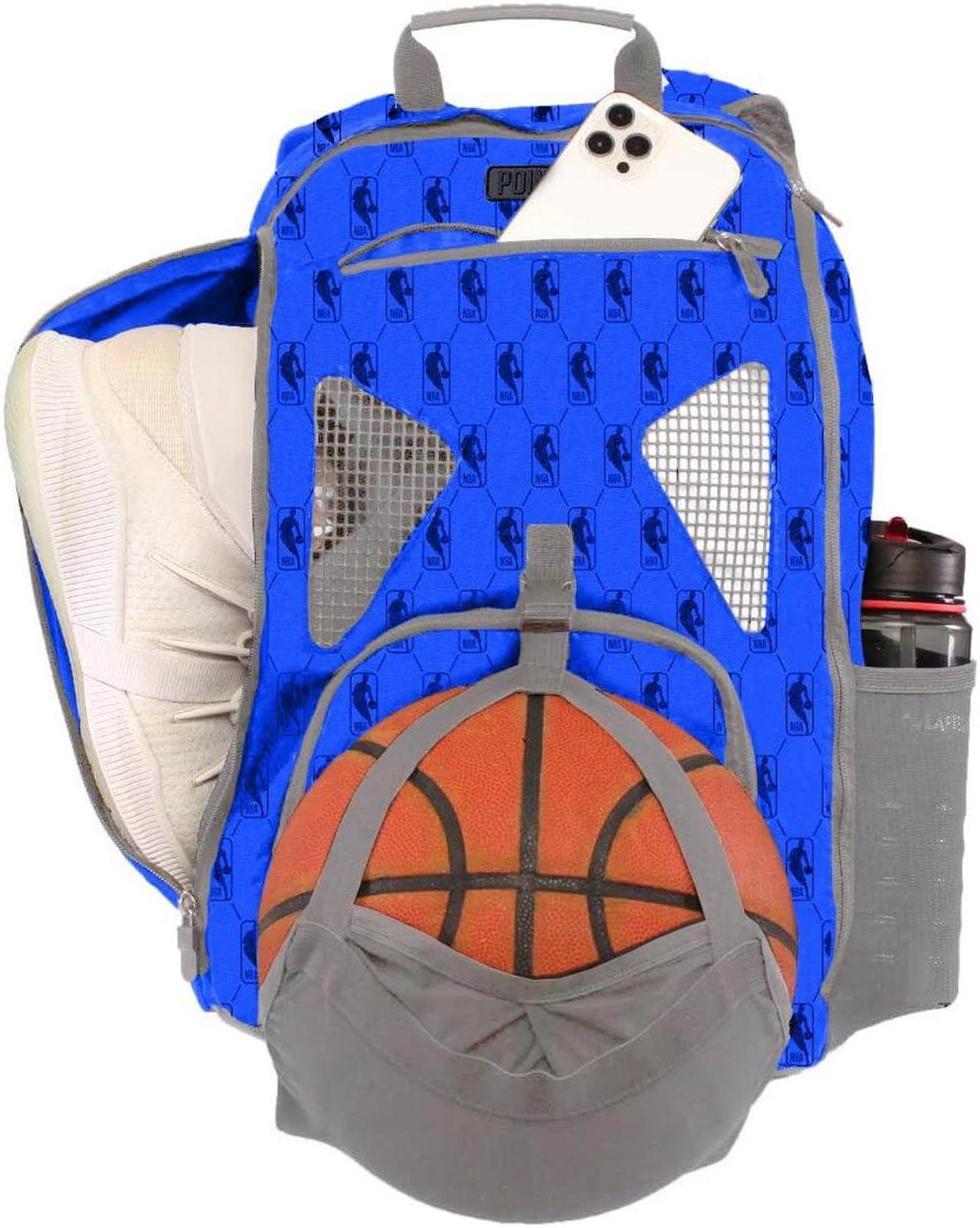 Main image of Point 3 Road Trip Tech Backpack Basketball Backpack with Waterproof Laptop Sleeve | Every Compartment You Need for Ball, Gear, Shoes, Books & Laptops | Blue