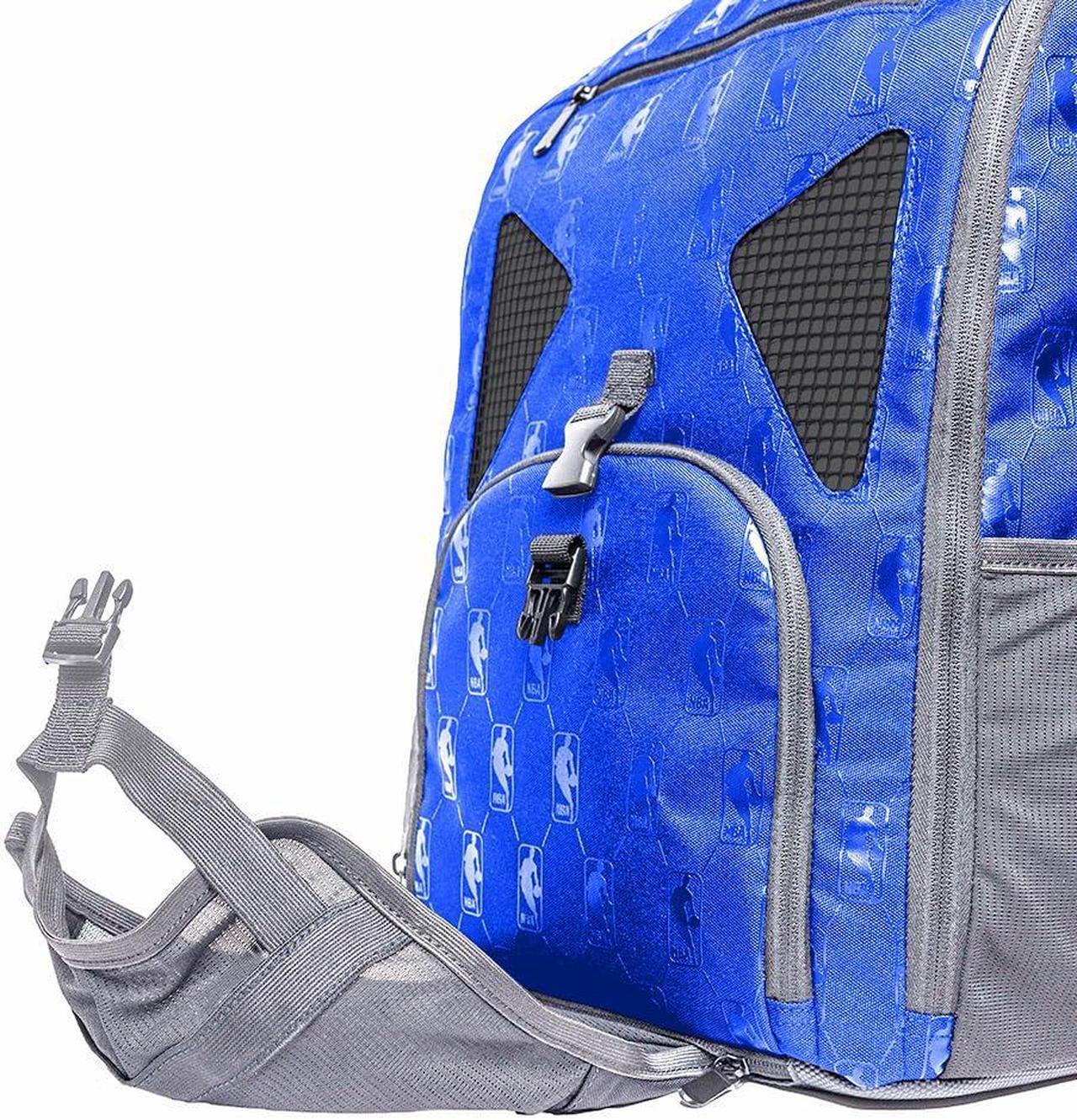 Alt view image 4 of 5 - Point 3 Road Trip Tech Backpack Basketball Backpack with Waterproof Laptop Sleeve | Every Compartment You Need for Ball, Gear, Shoes, Books & Laptops | Blue