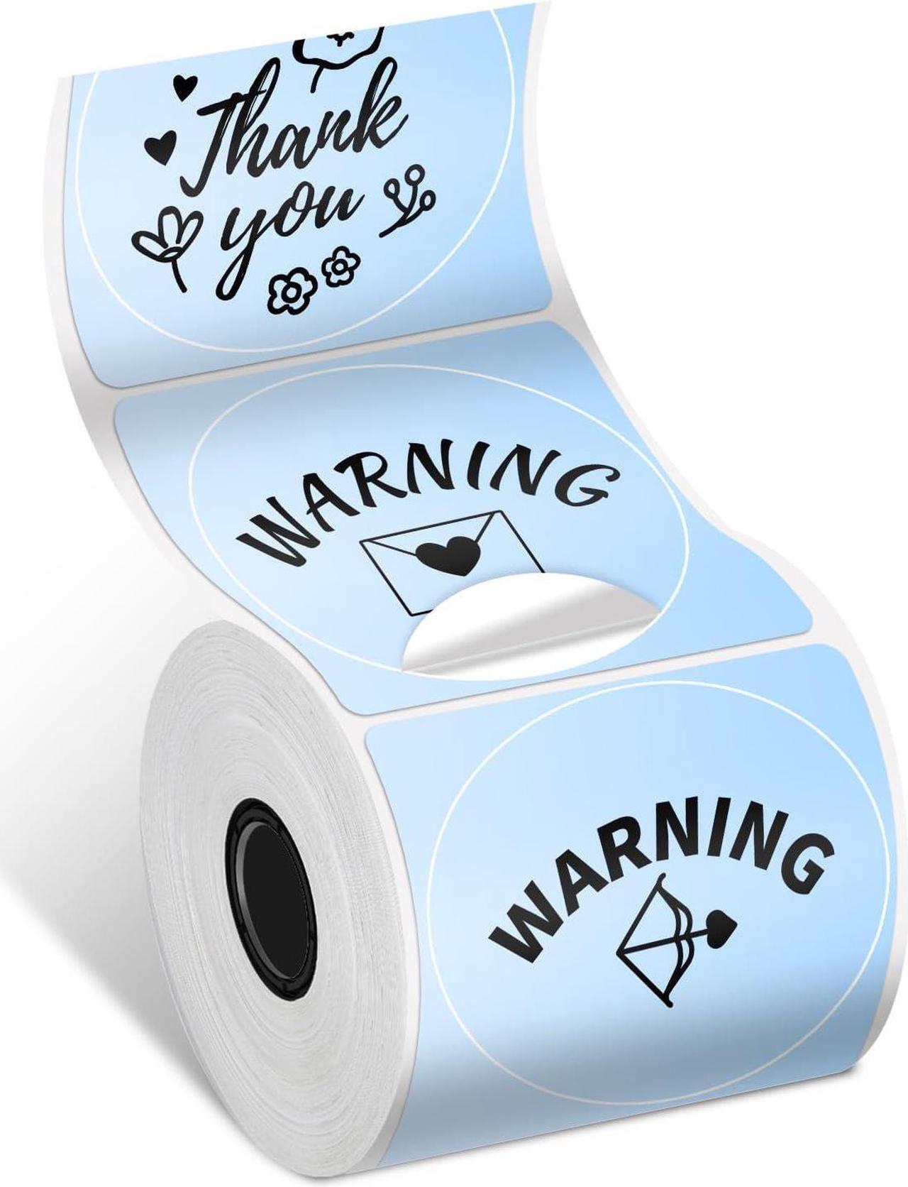 Alt view image 3 of 5 - Phomemo M220 Label Maker & 1 Roll Round Blue Thermal Label + 1 Roll Labels, Label Makers Upgrade,3.14 Inch Portable Thermal Printer Support 20-80mm Width Label