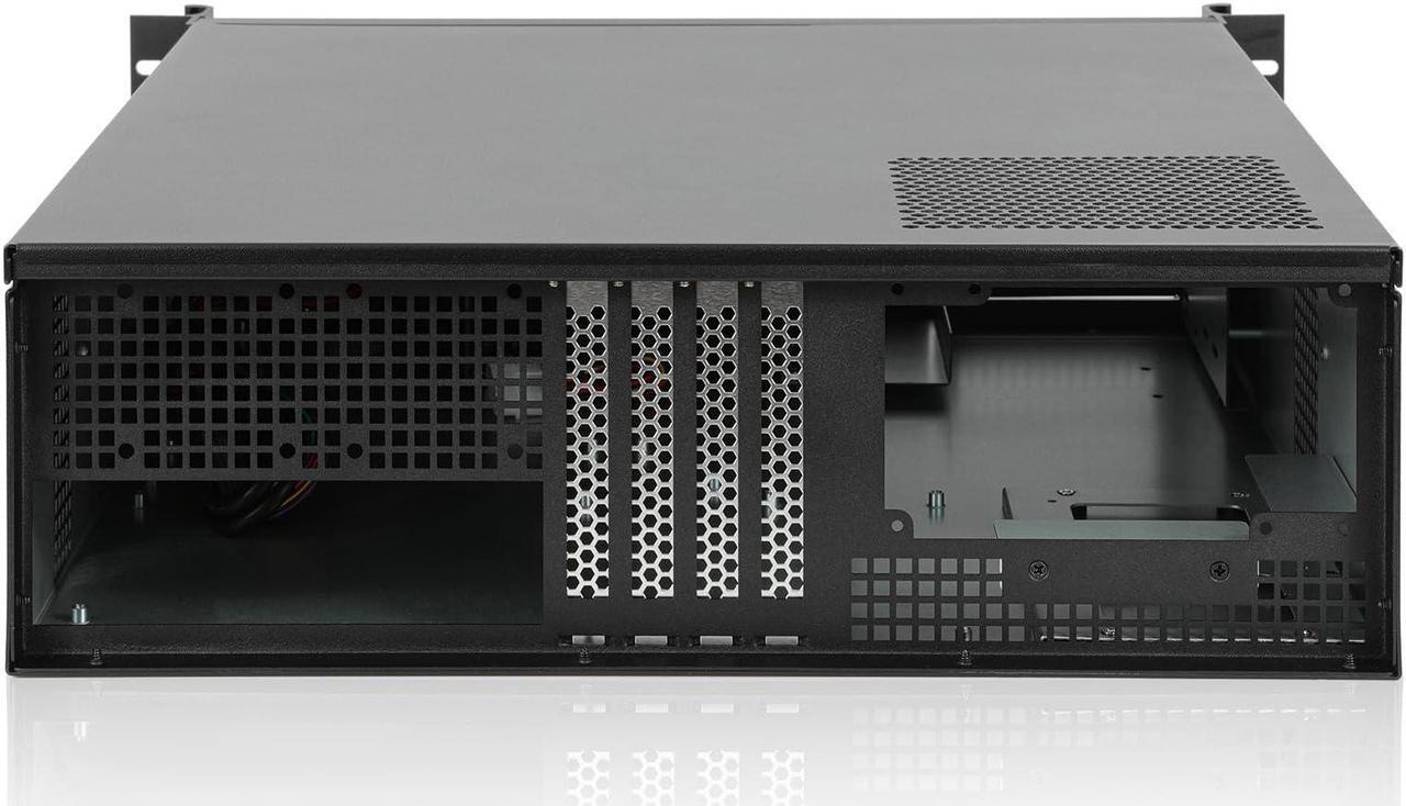 Alt view image 3 of 5 - RackChoice ATX/Micro ATX Mini-ITX 3U Rackmount Server Chassis 2x5.25" + 5x3.5" Bays, ATX PSU Support, Top or Side Cooling Both OK, Depth 18"