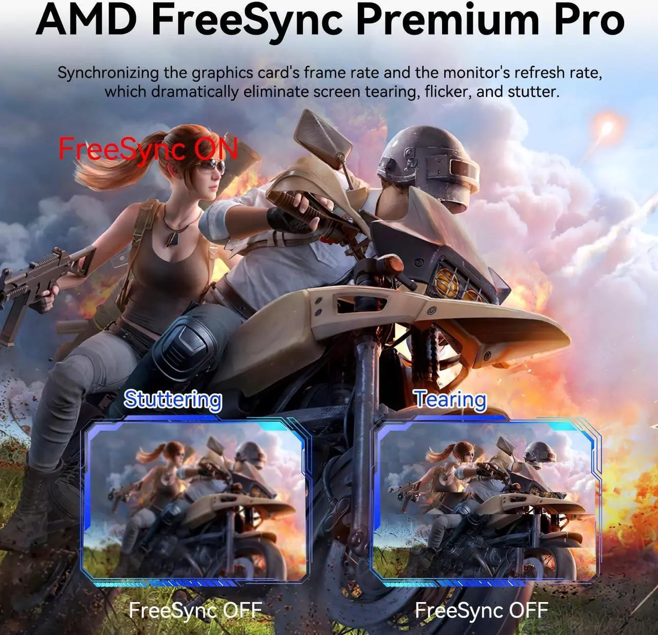 Alt view image 4 of 5 - 27 Inch 2K 240Hz QHD 2560x1440P Gaming Monitor, 1ms, 400cd/m2, 100% sRGB PC Screen, AMD FreeSync Premium Pro Compatible, 2X DispalyPort 1.4 & HDMI 2.0, Dual Built-in Speakers, VESA Supports, Black