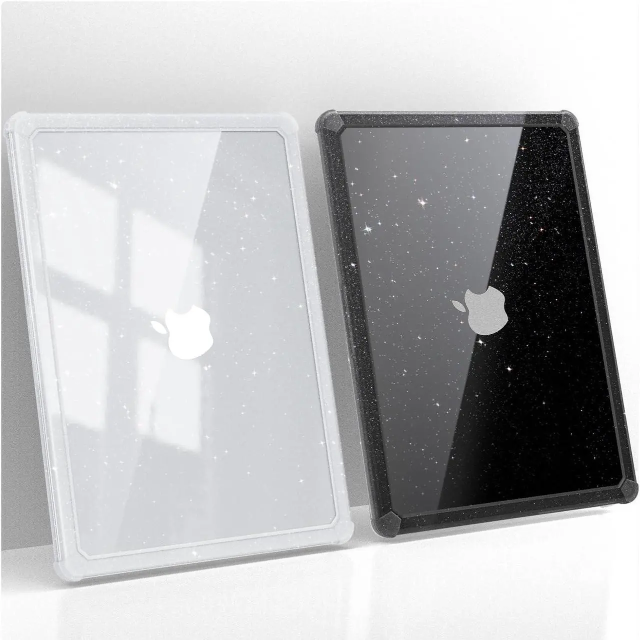 Main image of Soonjet for MacBook Pro 14 inch Case 2025 2024-2021 M4 M3 M2 M1 Pro/Max [Glitter ShockBumper] [Military Drop Protection] Hard Shell Cover Laptop - Clear