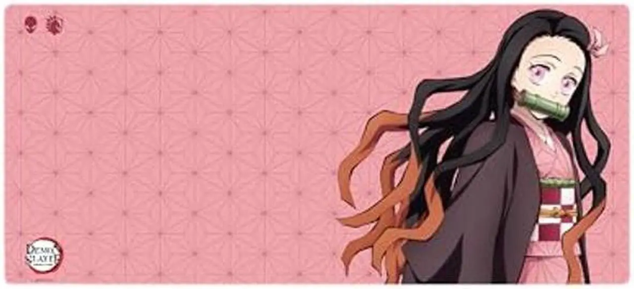 Main image of Demon Slayer Kimetsu No Yaiba Nezuko Gaming Mouse Pad, Computer Mouse Mat, Flat Stitched Edge, Non-Slip Rubber Base, Gamers & Office Use - Officially Licensed