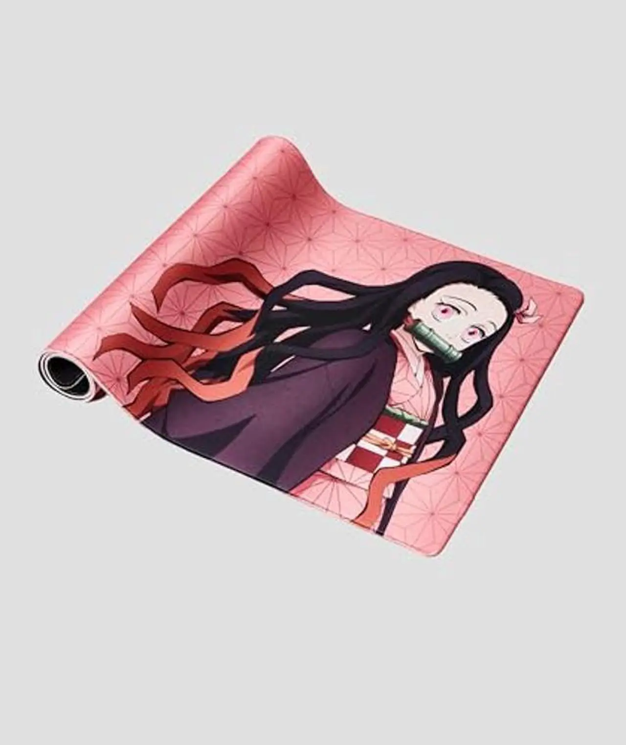 Alt view image 5 of 5 - Demon Slayer Kimetsu No Yaiba Nezuko Gaming Mouse Pad, Computer Mouse Mat, Flat Stitched Edge, Non-Slip Rubber Base, Gamers & Office Use - Officially Licensed
