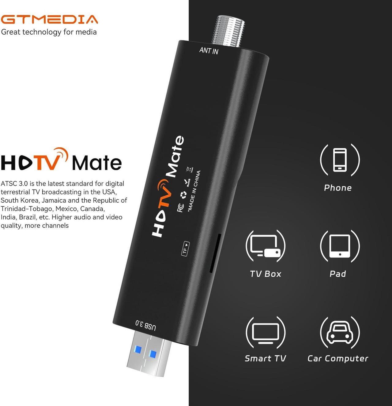Alt view image 2 of 5 - USB TV Tuner Next-Gen ATSC 3.0 / ATSC 1.0 Tuners Stick for Multiple-Android Phone Tablet Car Computer USB 3.0 Digital TV Tuner with DVR Recording Support HDTV Player Android App