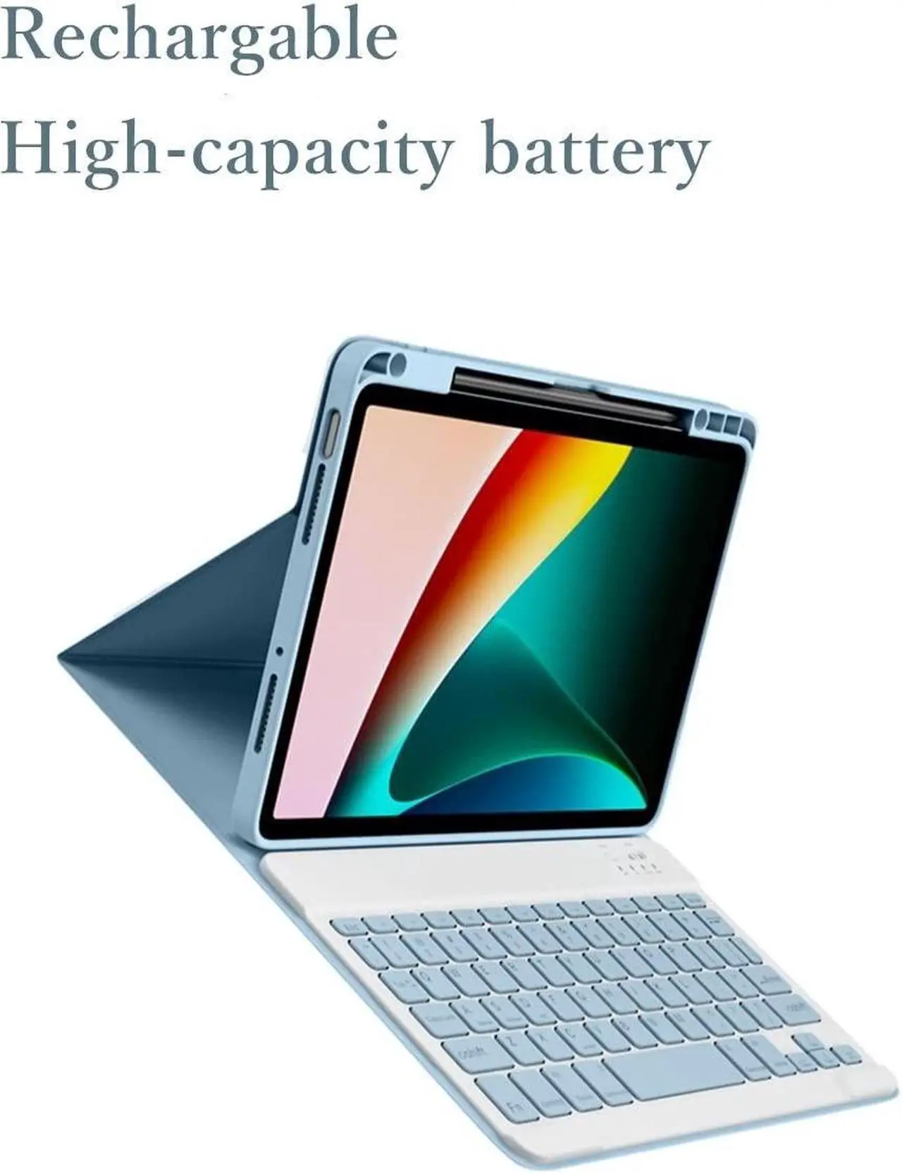 Alt view image 5 of 5 - kaitesi Keyboard Case for iPad Pro 13 inch M4 Keyboard Case Magnetic Detachable Bluetooth Keyboard Cover Support Pencil Charging,Black