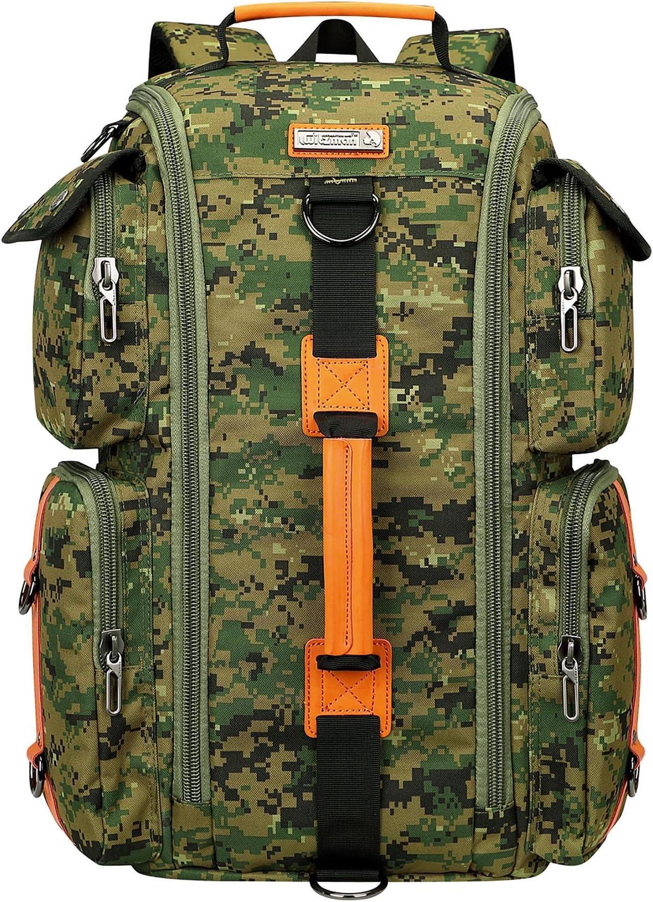 Alt view image 2 of 5 - WITZMAN Digital Camo Backpack for Men Carry On Backpack Duffel Bag Large Capacity Laptop Backpack 17 Inch (6695 Camo Green)