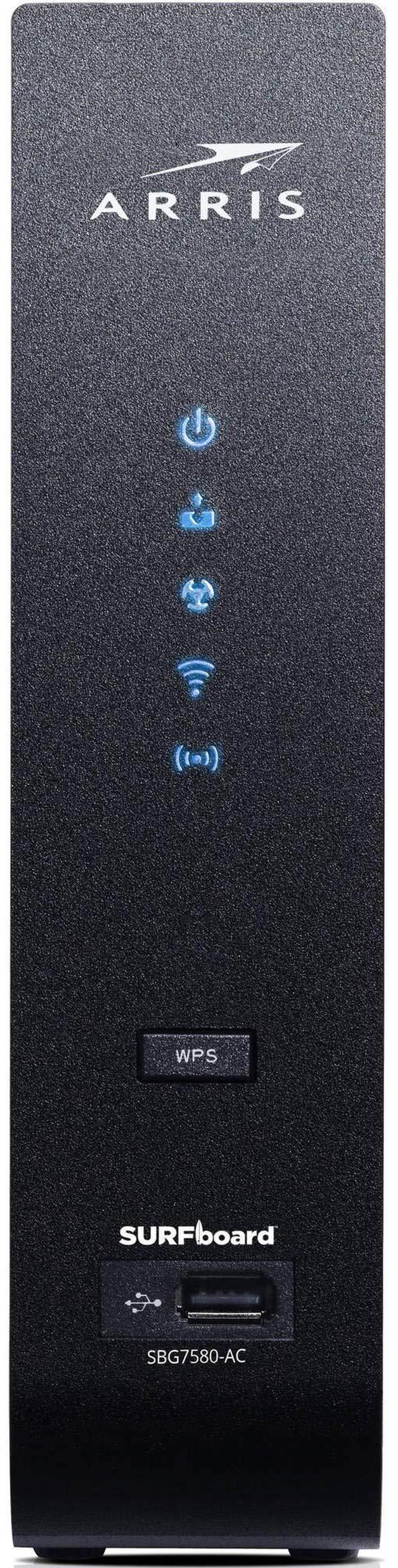 Main image of ARRIS SURFboard SBG7580AC 32x8 DOCSIS 3.0 Cable Modem / AC1750 Wi-Fi Router- Black