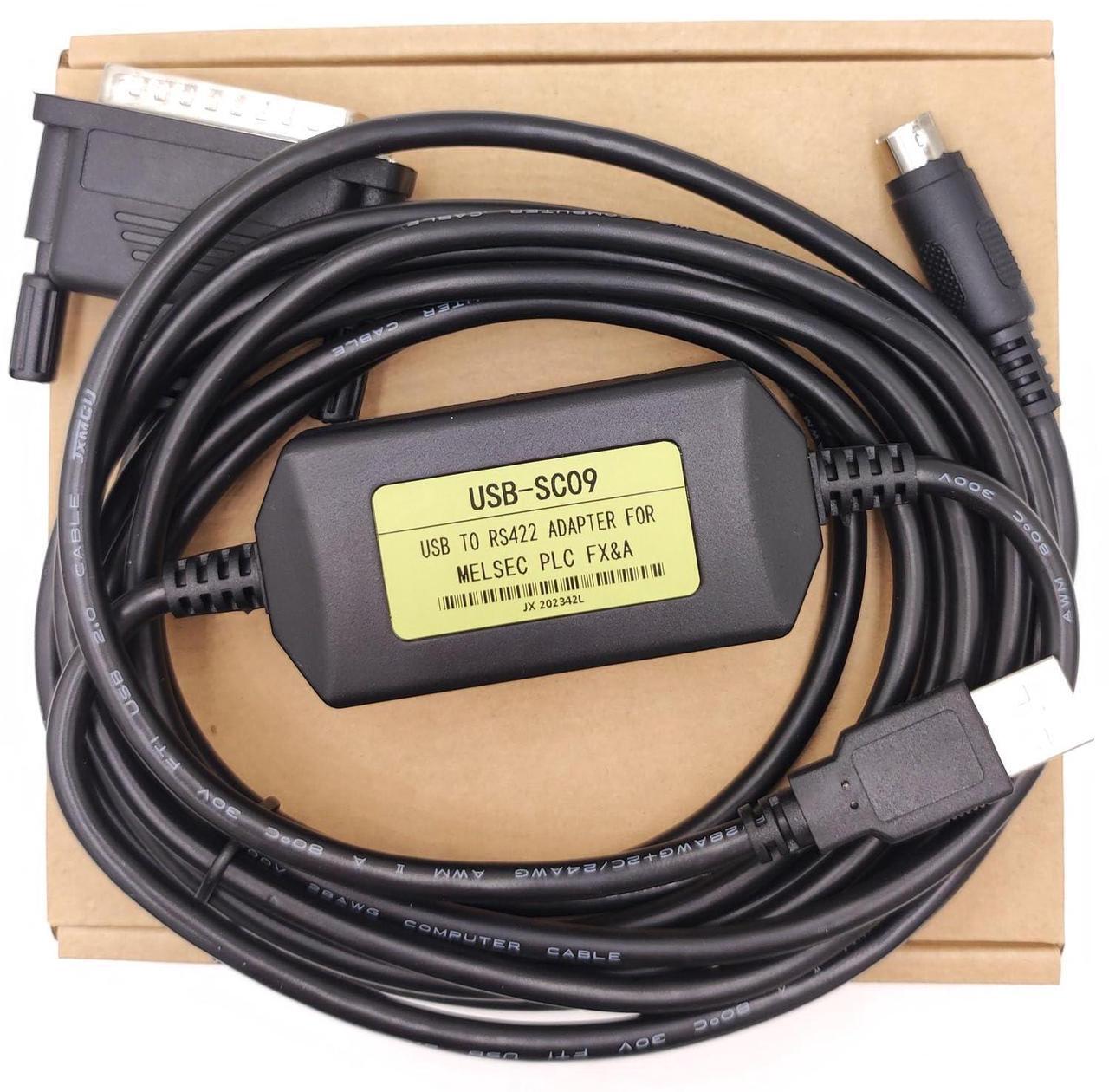 Main image of LITKEQ USB-SC09 USB Programming Cable for Mitsubishi PLC FX and A Series, Compatible with F2/A00/A1S and FX2N/1N/1S