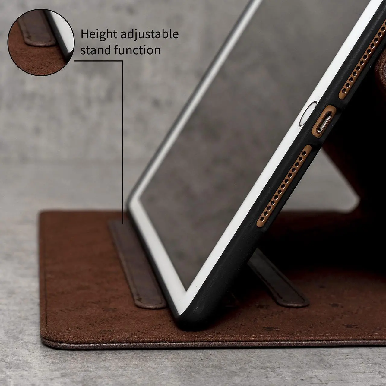 Alt view image 5 of 5 - Porter Riley - Leather Case for iPad 10th Generation (10.9") 2022 Model. Premium Genuine Leather Stand/Cover/Flip Case (Chocolate Brown)