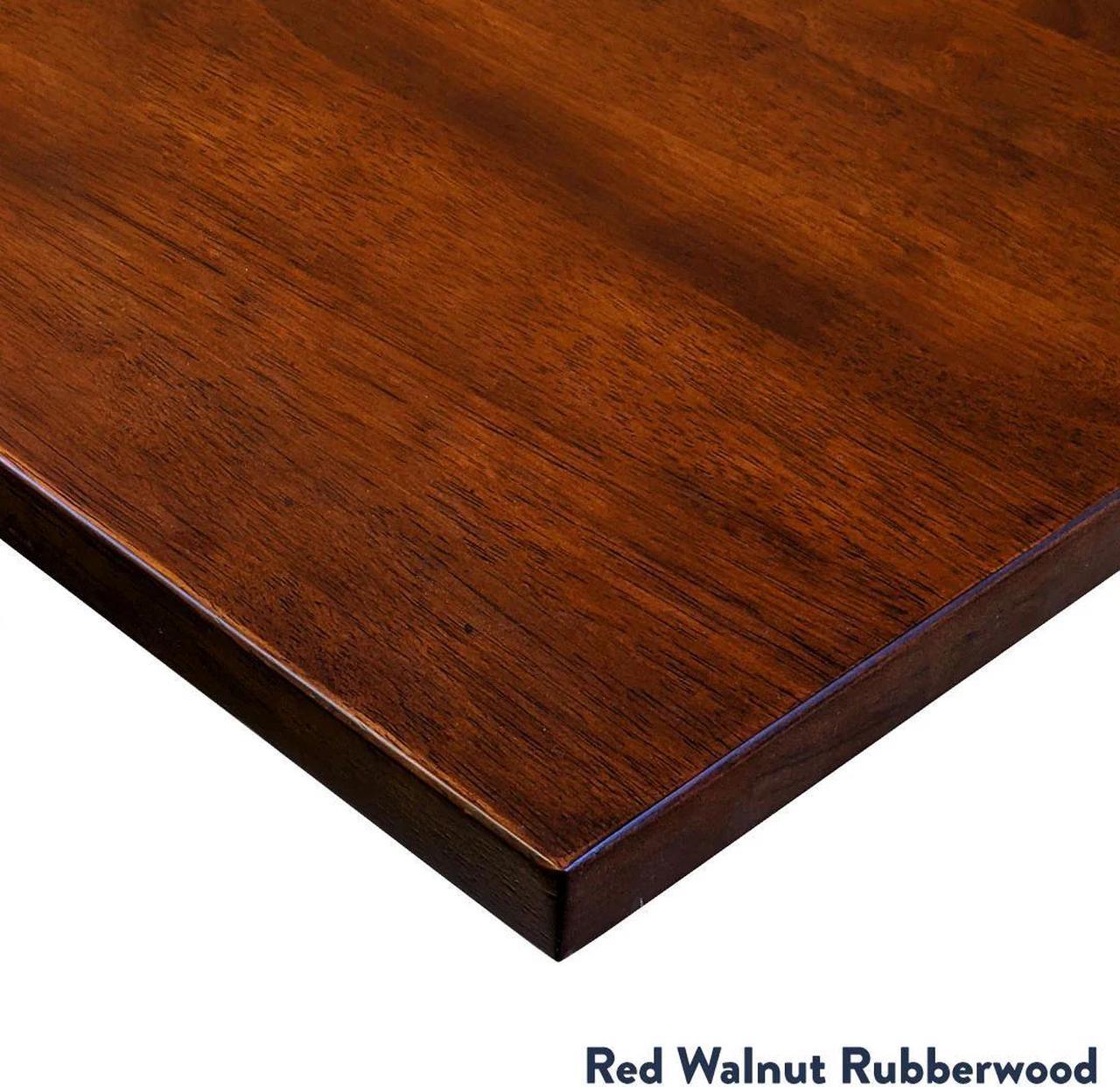 Alt view image 4 of 7 - Desky Dual Mini Rubberwood Sit Stand Desk - Walnut  / 32 x 20 in / Space Gray