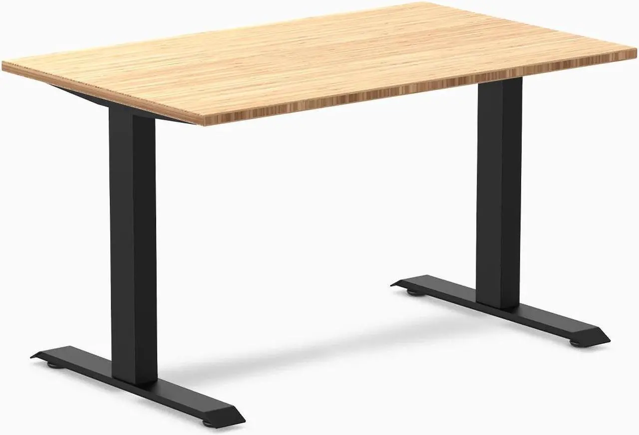 Alt view image 2 of 7 - Desky Zero Bamboo Office Desk - Dark Bamboo / 72 x 30 in / Matte Black