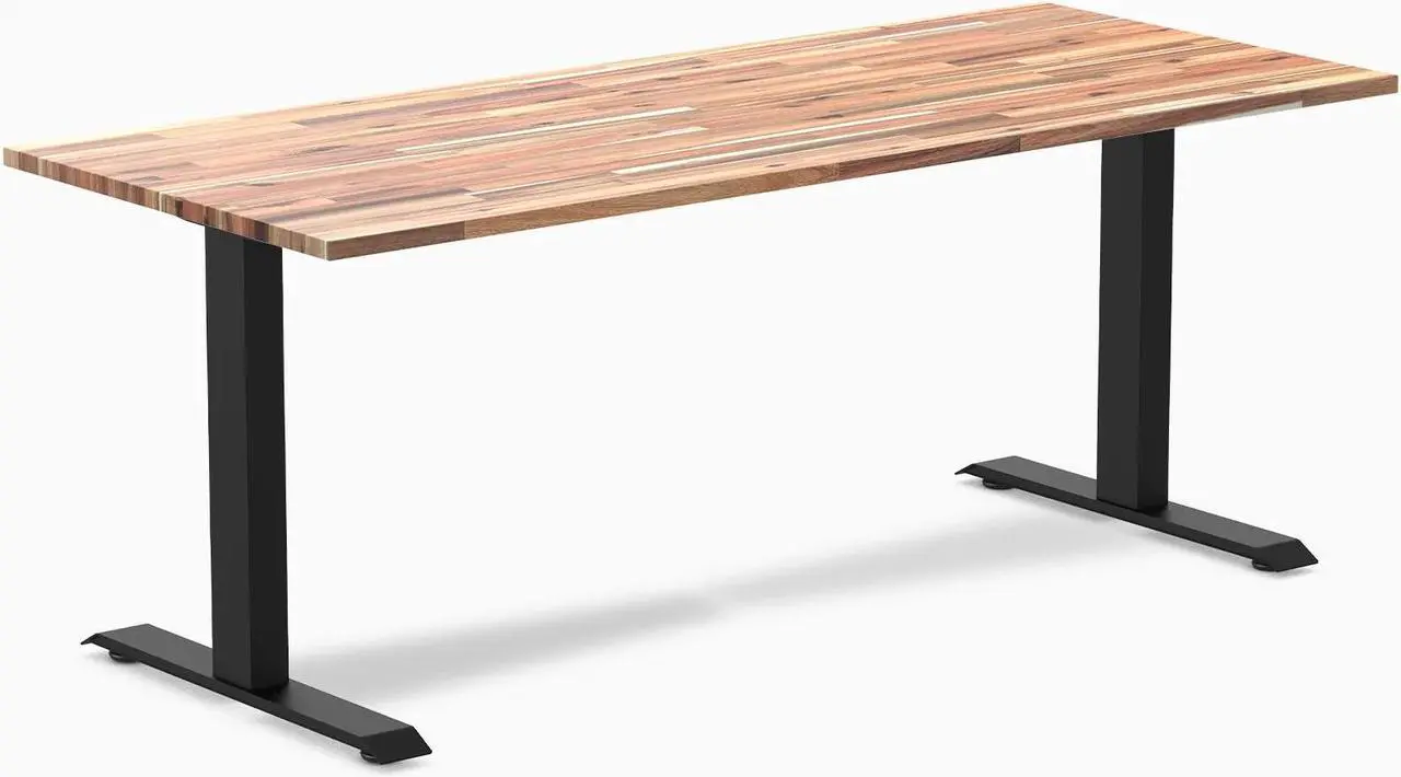 Alt view image 2 of 7 - Desky Zero Softwood Office Desk - American Rustic Pine / 72 x 30 in / White
