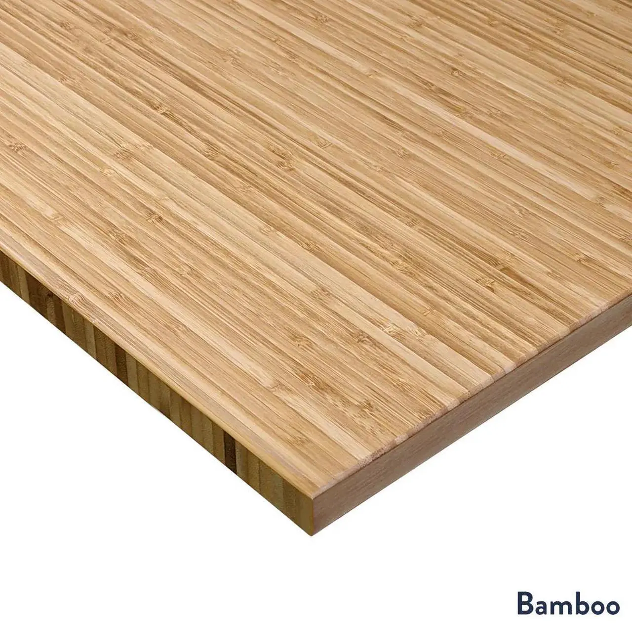 Alt view image 4 of 7 - Desky Zero Bamboo Office Desk - Dark Bamboo / 72 x 30 in / Matte Black