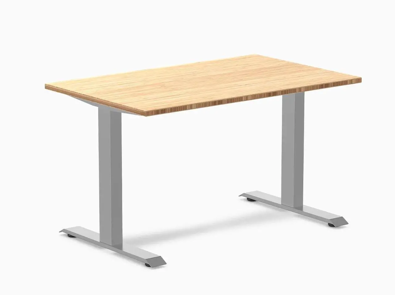 Alt view image 7 of 7 - Desky Zero Bamboo Office Desk - Dark Bamboo / 72 x 30 in / Matte Black