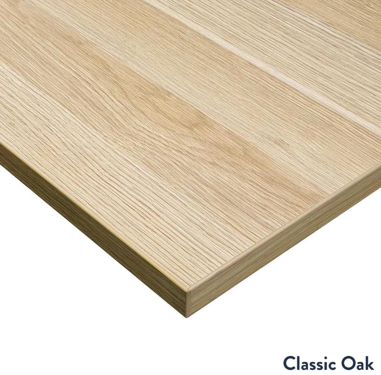 Alt view image 6 of 7 - Desky Dual Laminate Sit Stand Desk - Sublime Teak  / 70.9 x 29.5 in / Space Gray