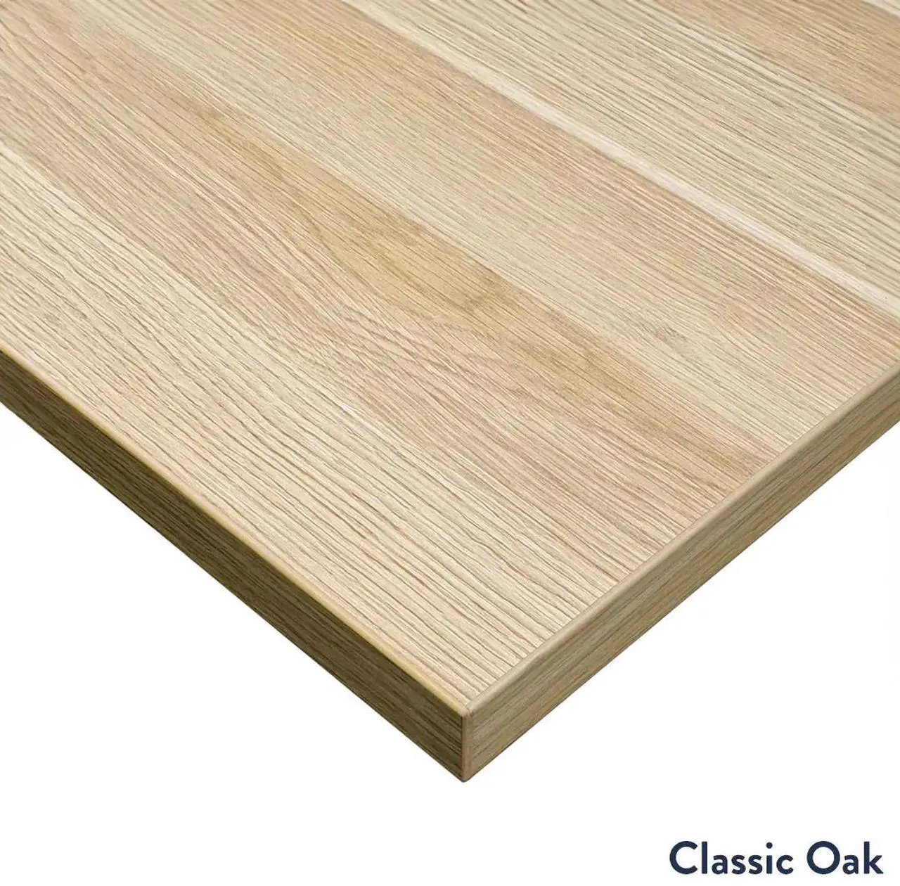 Alt view image 7 of 7 - Desky Dual Laminate Sit Stand Desk - Prime Oak  / 70.9 x 29.5 in / White