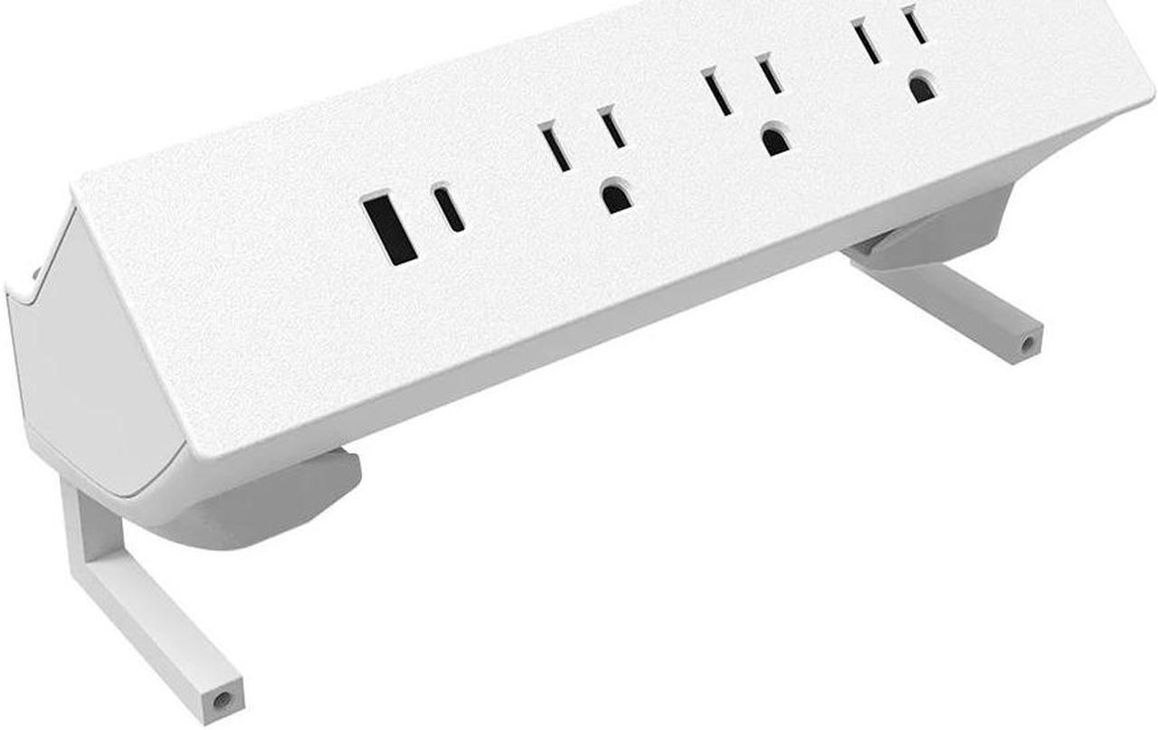 Desky On Desk Power Rail - White / Starter Power Cable