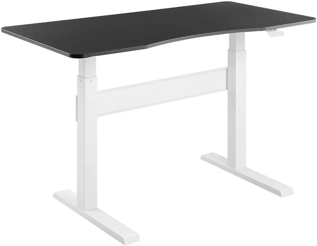 Desky Air Lift Zero Sit Stand Desk - Black / 57.1" x 28.7" / White