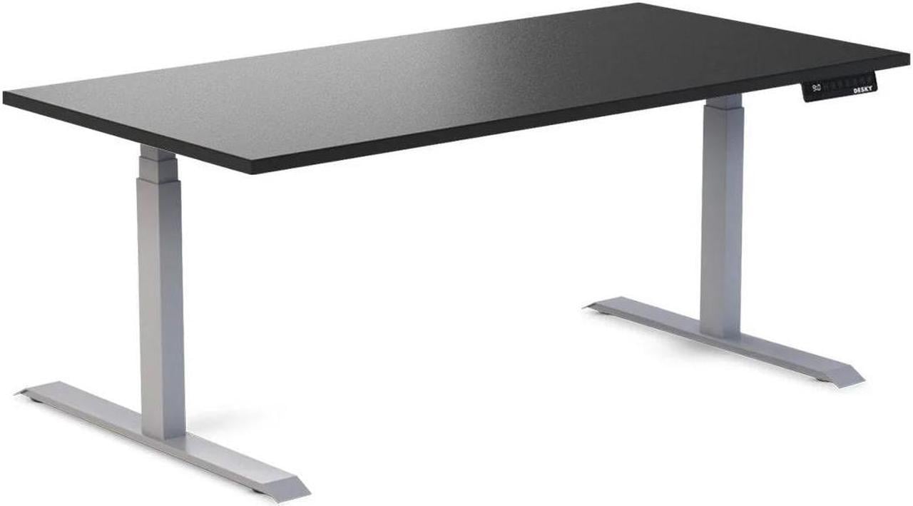 Desky Alpha Dual Sit Stand Gaming Desk - Straight Edge / 70.9" x 29.5" / Grey