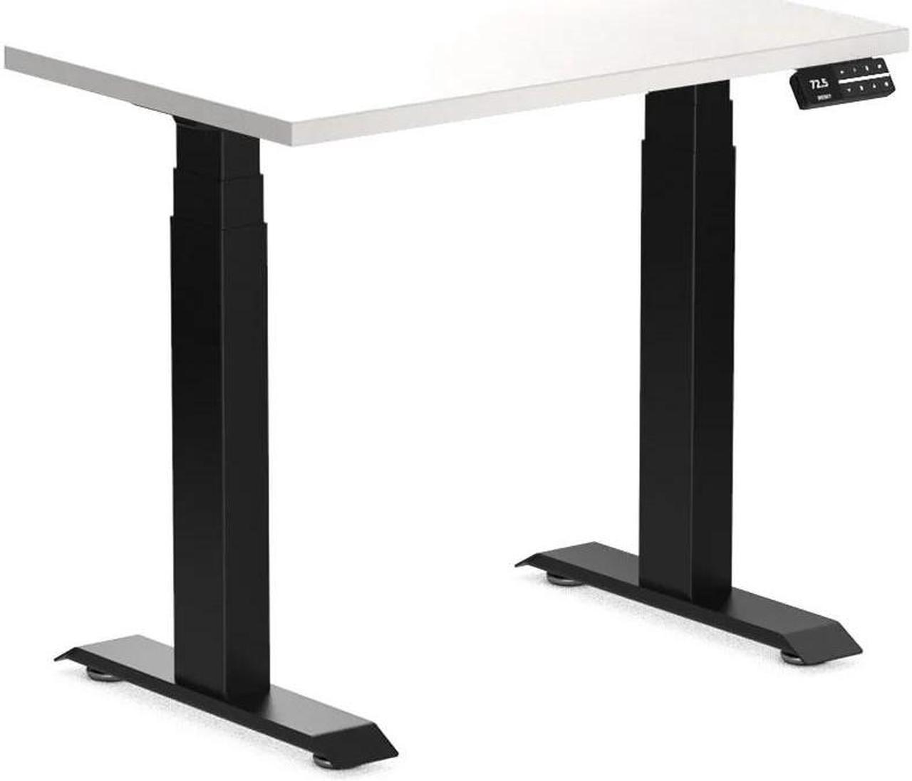 Desky Dual Mini Sit Stand Desk - White / 32 x 20 inches / Matte Black