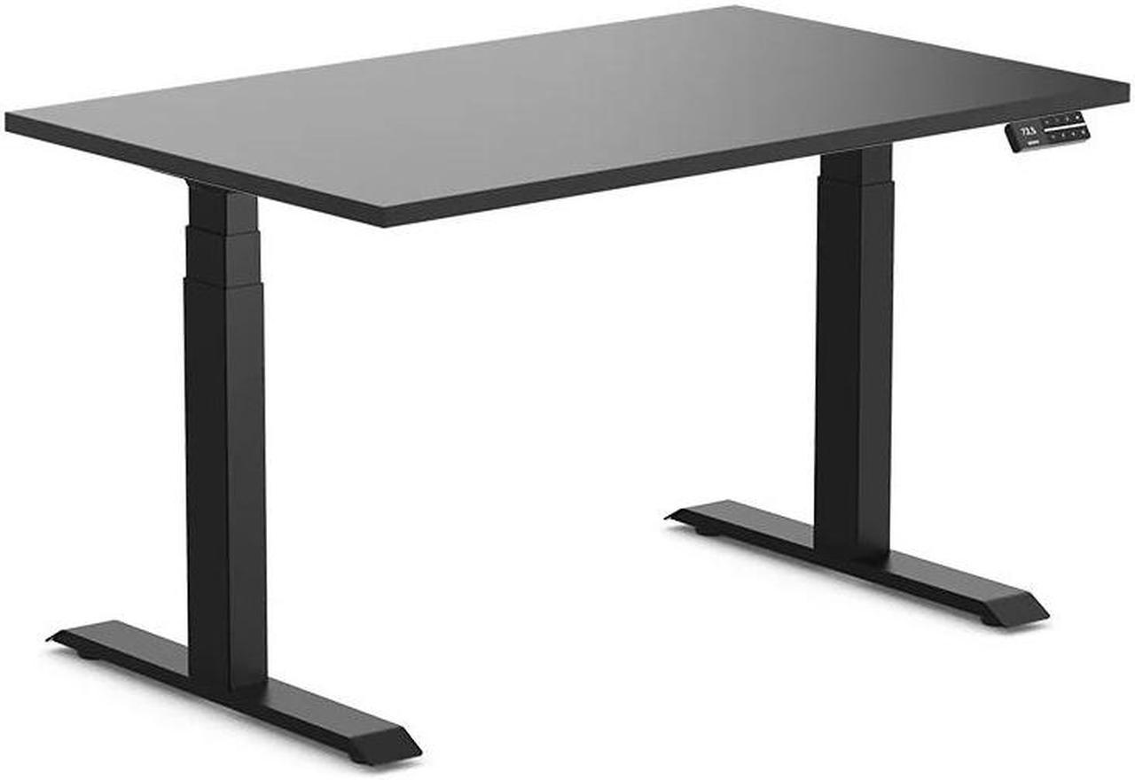 Desky Dual Laminate Sit Stand Desk - Black / 47.2 x 29.5 inches / Matte Black