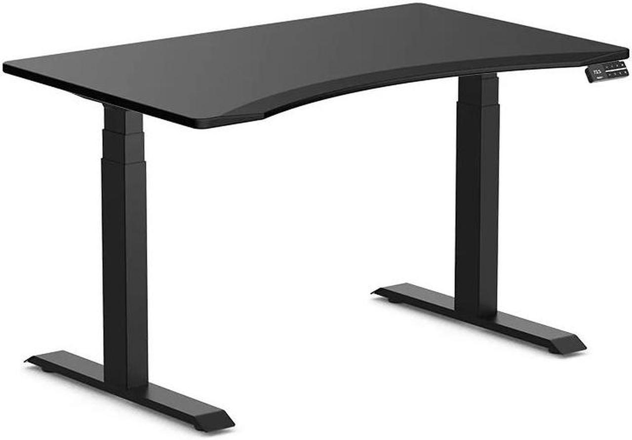 Desky Dual Ergo Edge Sit Stand Desk - Black / 47.2 x 29.5 inches / Matte Black