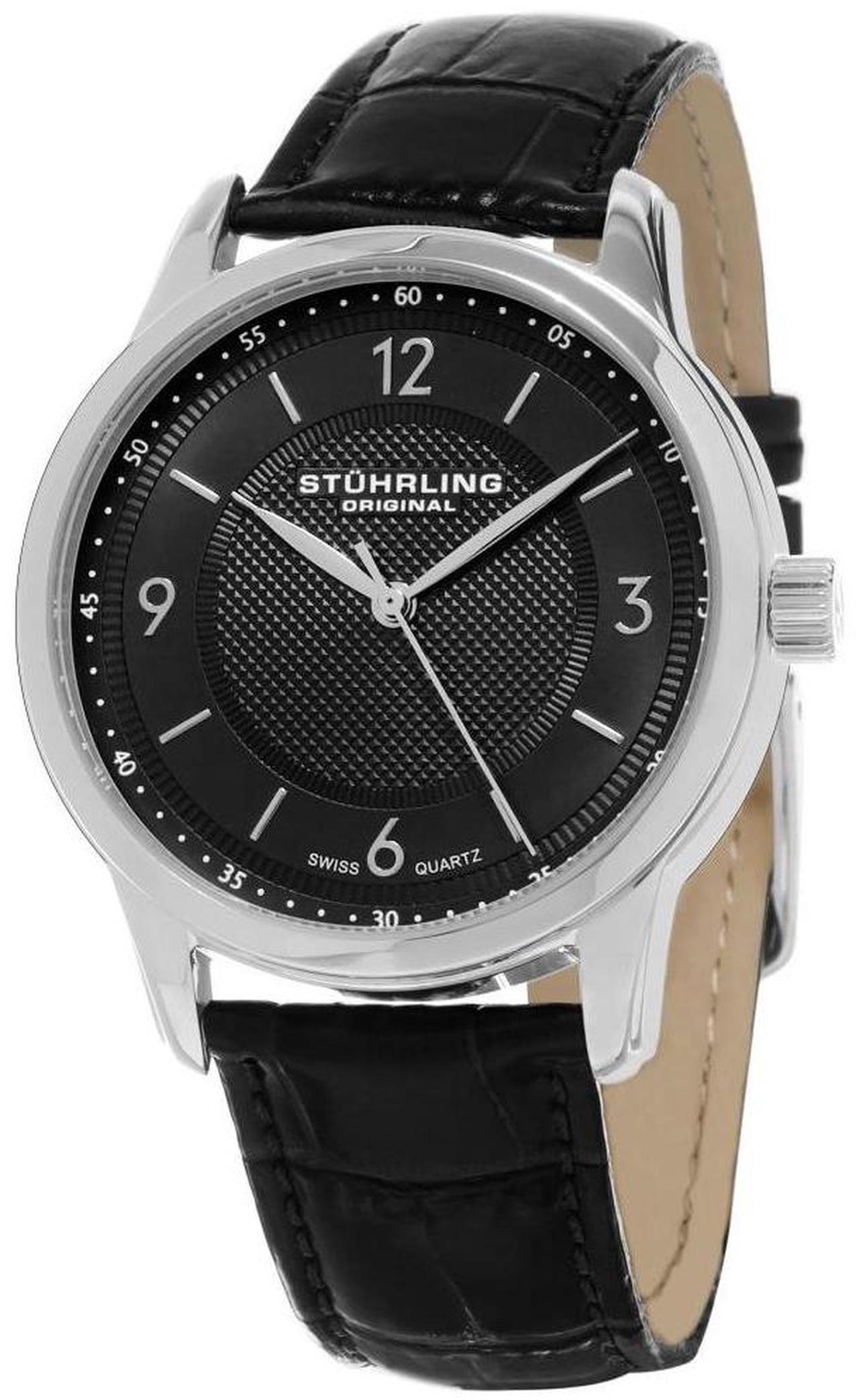 Main image of Stuhrling Original Mens 572.02 Classique Analog Display Quartz Black Watch