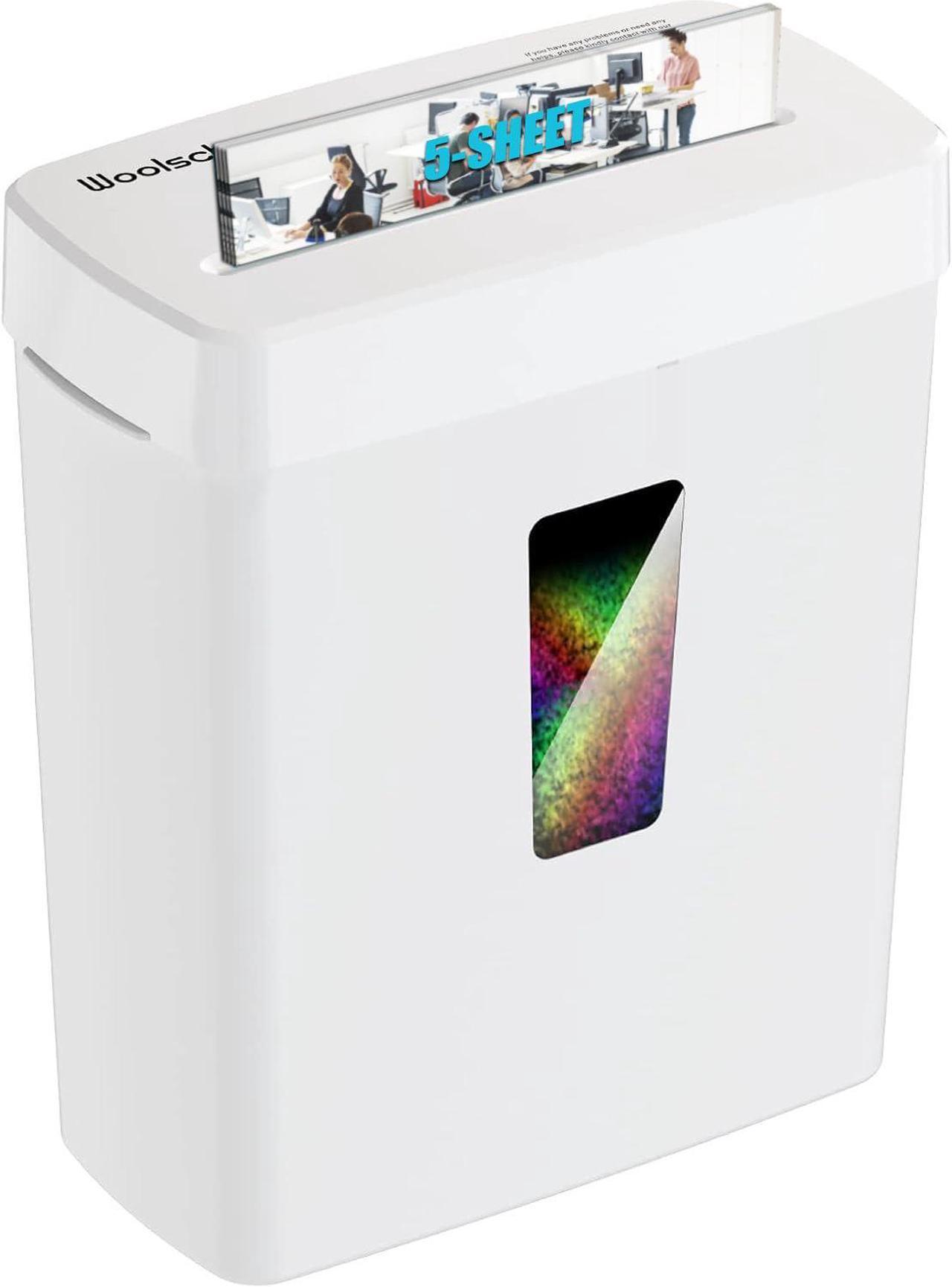 Main image of Woolsche Paper Shredder, P-5 Security Level, 5-Sheet Micro Cut with 3.43-Gallon Basket, Durable & Fast with Jam Proof System, Paper Shredder for Home Office (ETL)