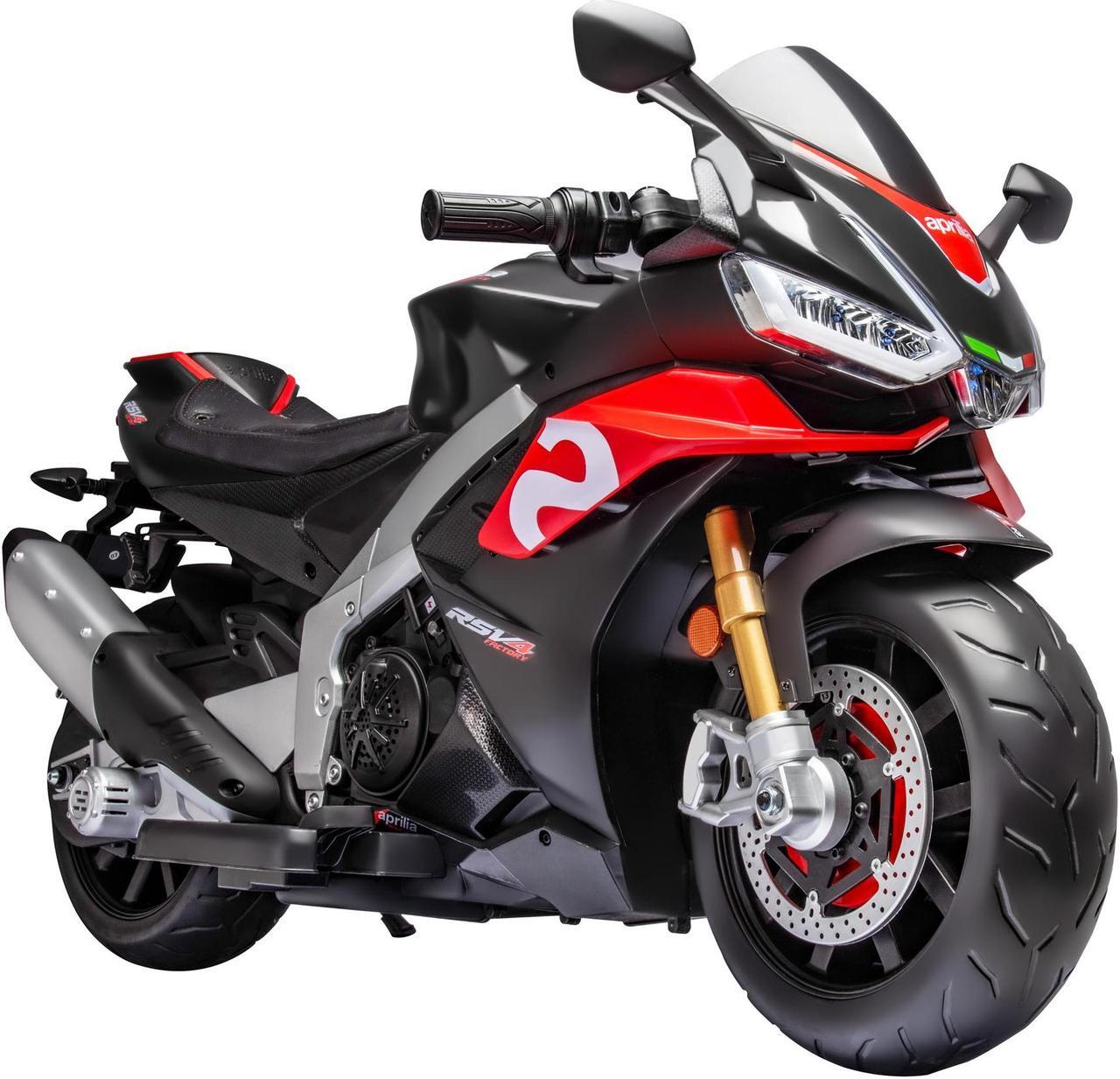 Main image of TCARAIWEN Aprilia Licensed 24V Kids Electric Motorcycle 6mph Dirt Bike Ride on Motorbike LED Lights Bluetooth Music