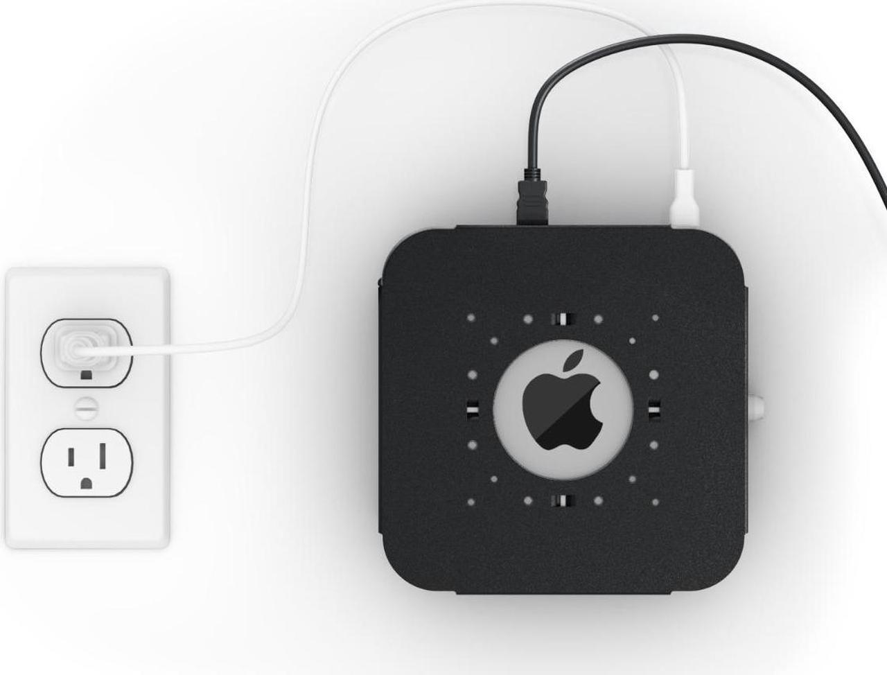 Alt view image 5 of 5 - RackSolutions 100-D Fixed Wall Mount for Apple Mac Mini (Dual VESA)  Secure Wall Enclosure with Barrel Lock, Compatible with 2010-2023 Mac Minis, 16 GA Steel