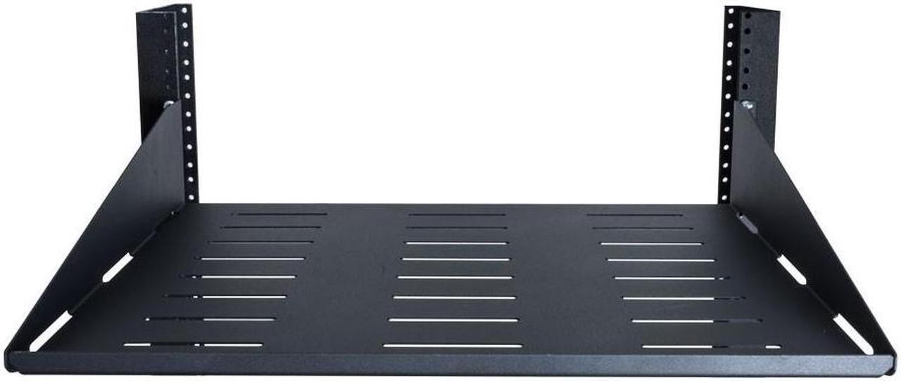 Alt view image 3 of 4 - RackSolutions 2U 2Post Vented Cantilever Shelf 18in Depth  Efficient Storage and Cooling