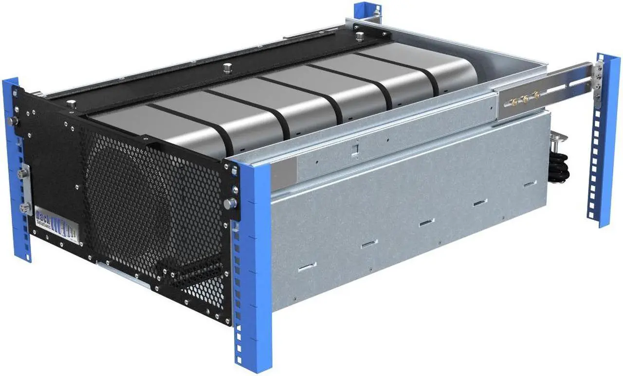 Main image of RackSolutions 5U HyperShelf for 6 Apple Mac Studio, Rack Mount Shelf with Airflow Management and Cable Management Arm, 26"-29.5" Depth Range